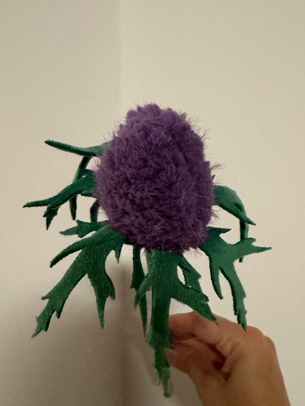 CJ Hendry Flower Market (Rockefeller Center 2025) purple thistle plush flower